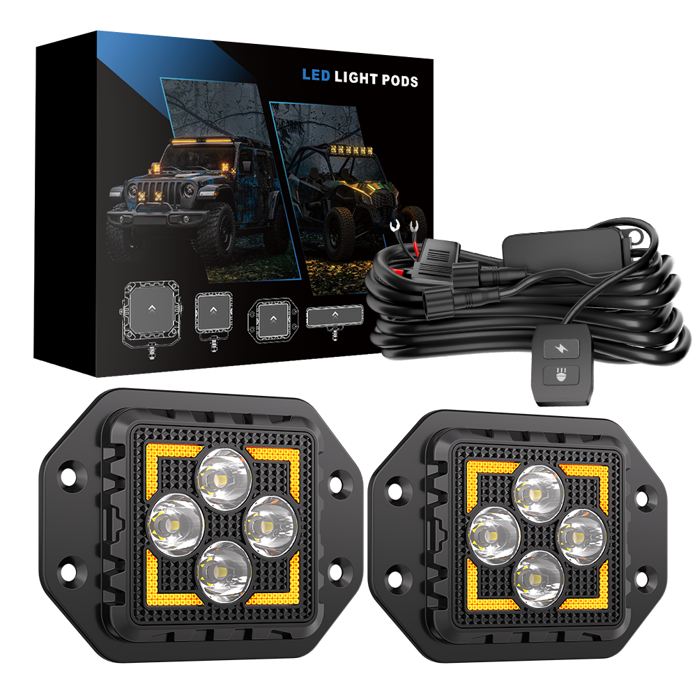 3-Inch Flush-Mount Off-Road Spot Light Kit