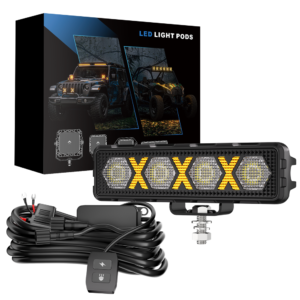 6-Inch Off-Road Flood Light Kit with X DRL