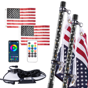 2-Foot RGB LED Whip Light Pair