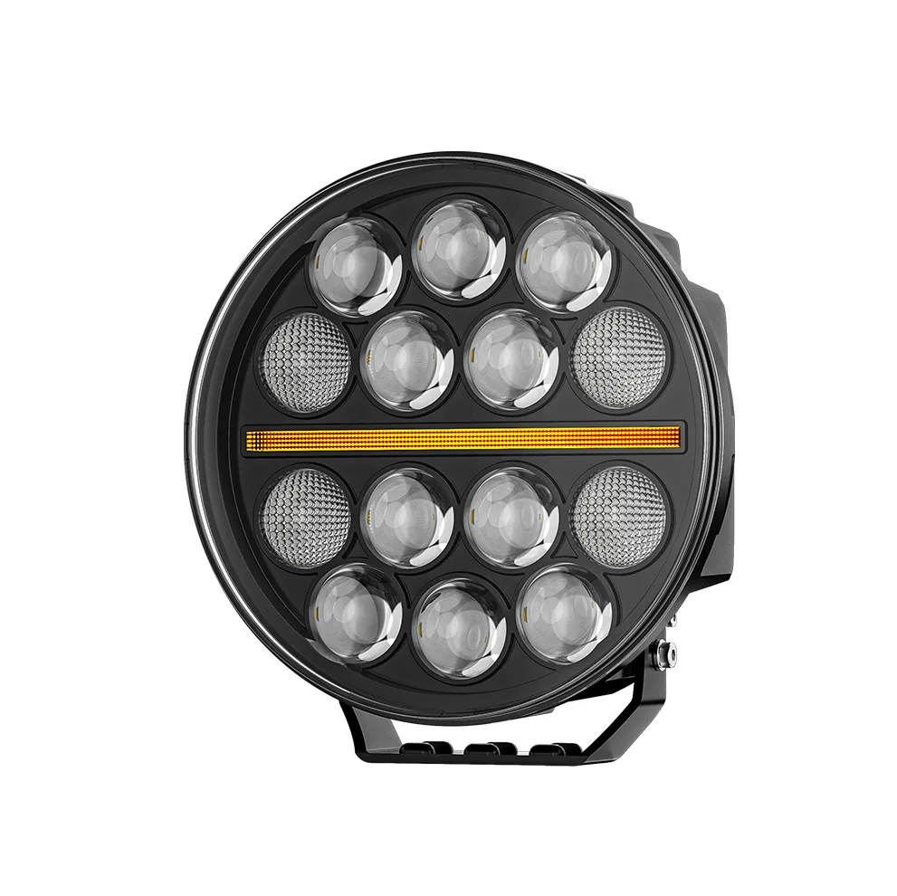 9-Inch Round Dual-Row LED Driving Light with DRL