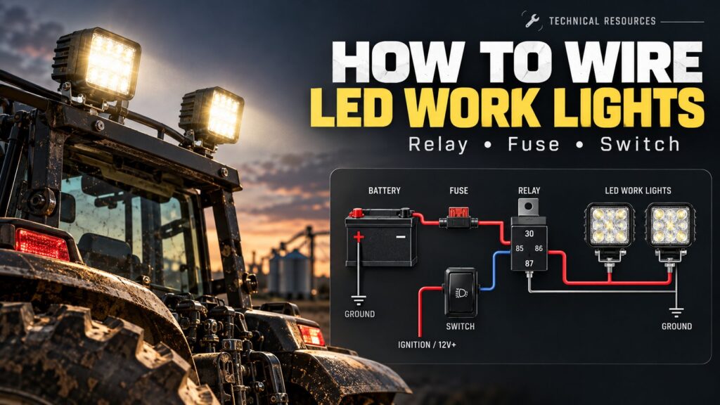 How to Wire LED Work Lights: Relay, Fuse and Switch